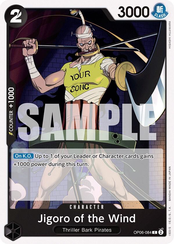 Jigoro of the Wind OP06-084 card from Wings of the Captain