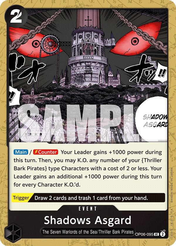 Shadows Asgard OP06-095 card from Wings of the Captain