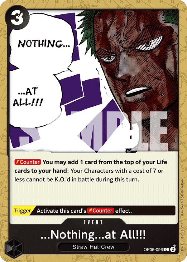 ...Nothing...at All!!! OP06-096 card from Wings of the Captain