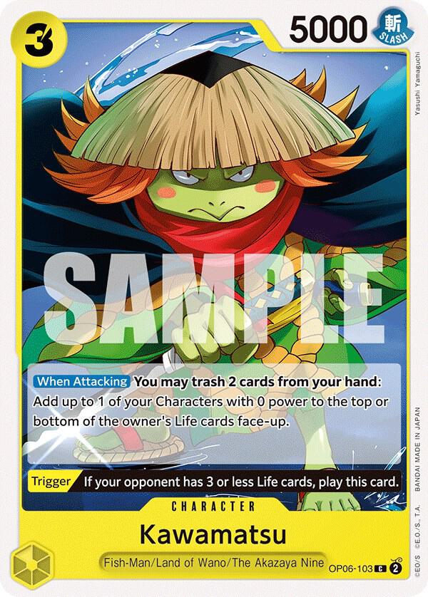 Kawamatsu OP06-103 card from Wings of the Captain