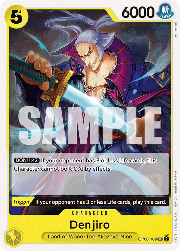 Denjiro OP06-109 card from Wings of the Captain