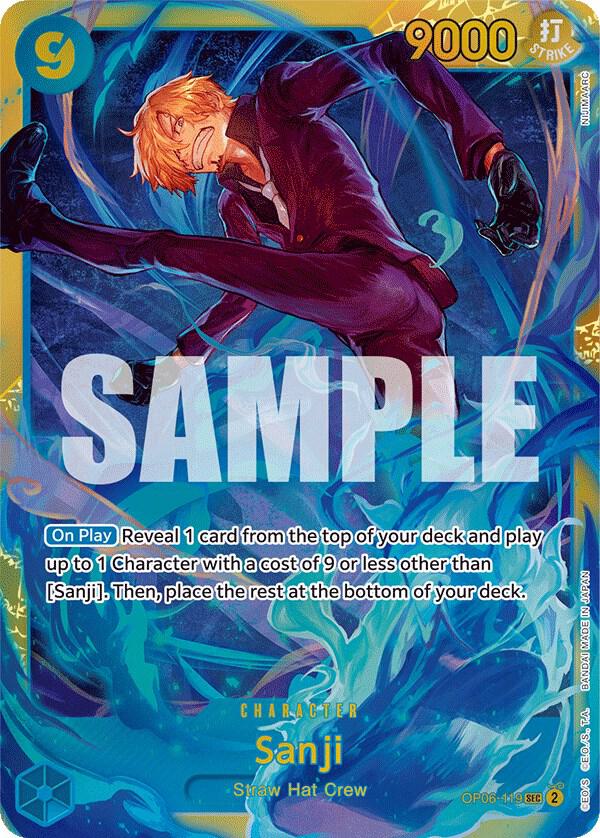 Sanji OP06-119 card from Wings of the Captain
