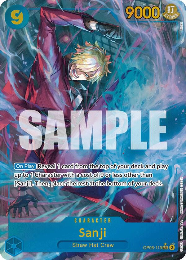Sanji (Alternate Art) OP06-119 card from Wings of the Captain