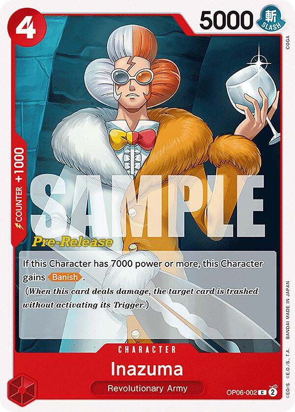 Inazuma OP06-002 card from Wings of the Captain Pre-Release Cards