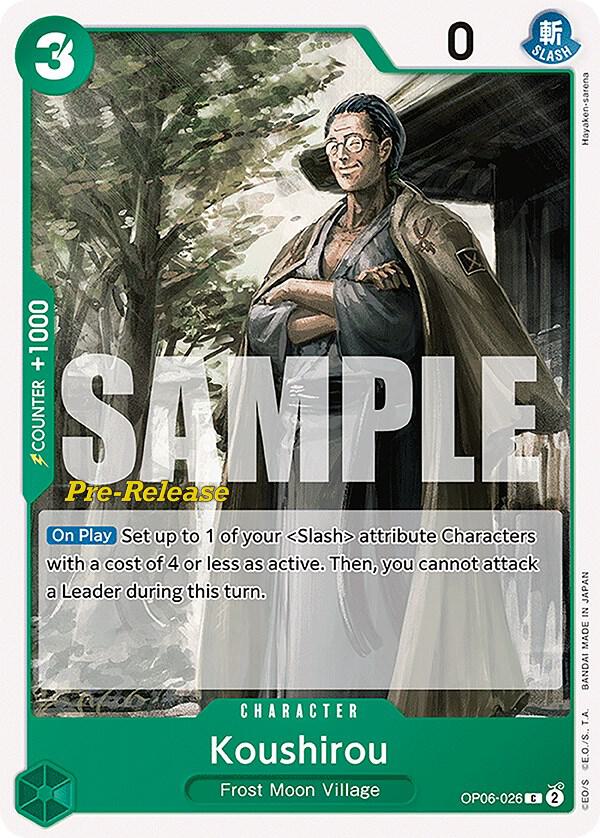 Koushirou OP06-026 card from Wings of the Captain Pre-Release Cards