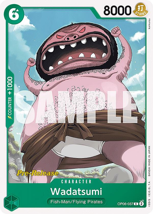 Wadatsumi OP06-037 card from Wings of the Captain Pre-Release Cards