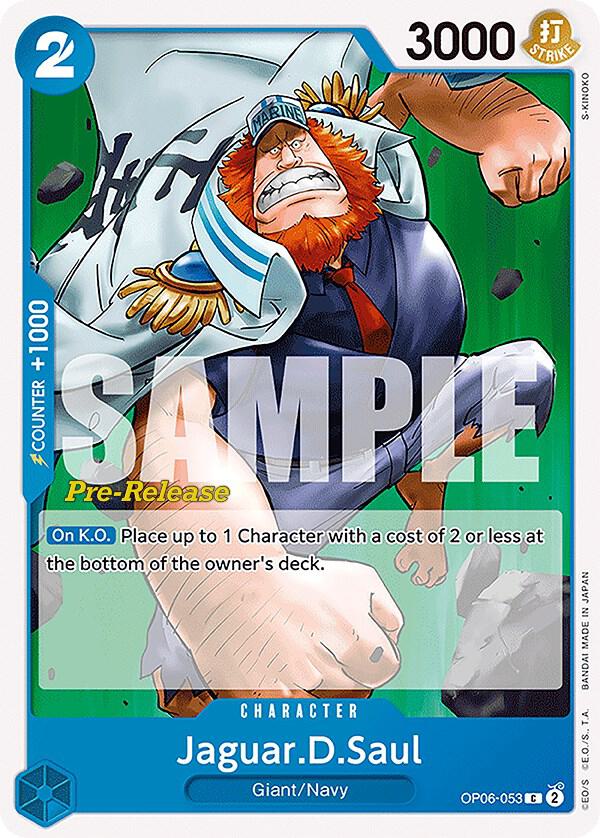 Jaguar.D.Saul OP06-053 card from Wings of the Captain Pre-Release Cards