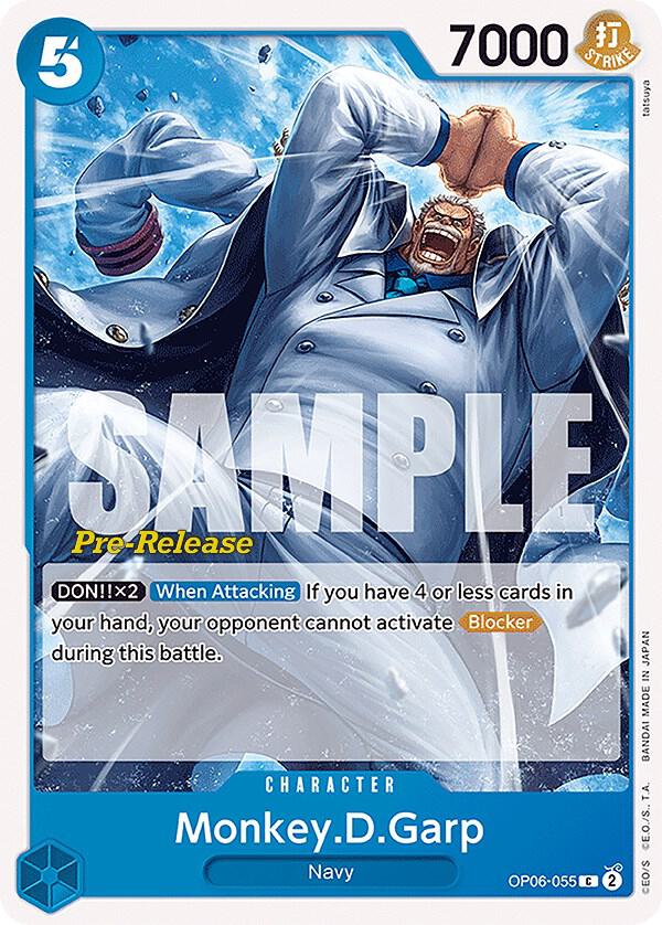 Monkey.D.Garp OP06-055 card from Wings of the Captain Pre-Release Cards