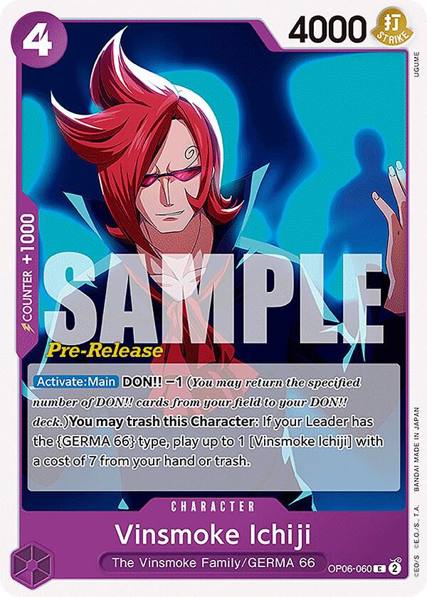 Vinsmoke Ichiji OP06-060 card from Wings of the Captain Pre-Release Cards