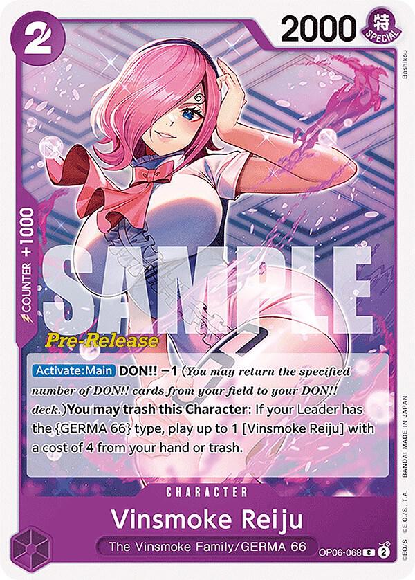 Vinsmoke Reiju OP06-068 card from Wings of the Captain Pre-Release Cards