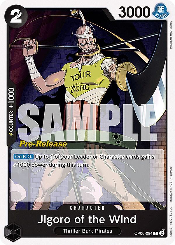 Jigoro of the Wind OP06-084 card from Wings of the Captain Pre-Release Cards