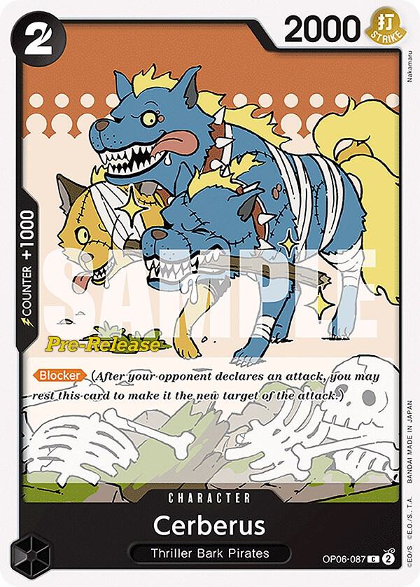 Cerberus OP06-087 card from Wings of the Captain Pre-Release Cards