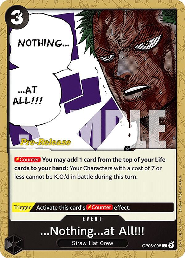 ...Nothing...at All!!! OP06-096 card from Wings of the Captain Pre-Release Cards