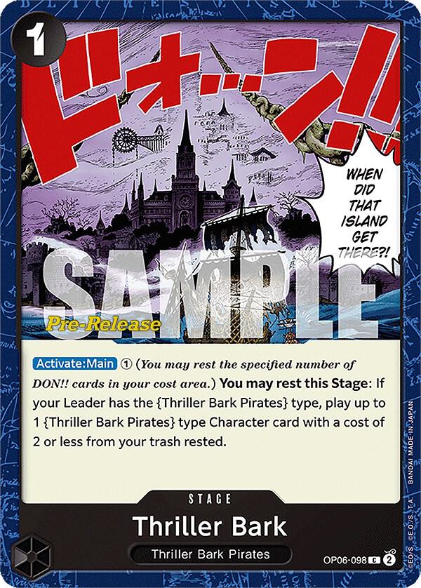 Thriller Bark OP06-098 card from Wings of the Captain Pre-Release Cards