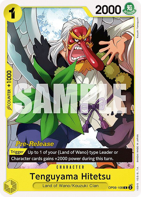 Tenguyama Hitetsu OP06-108 card from Wings of the Captain Pre-Release Cards