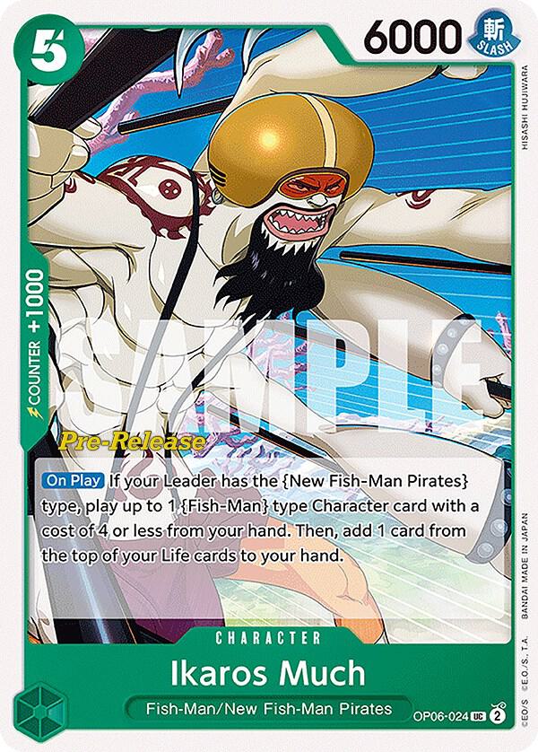 Ikaros Much OP06-024 card from Wings of the Captain Pre-Release Cards