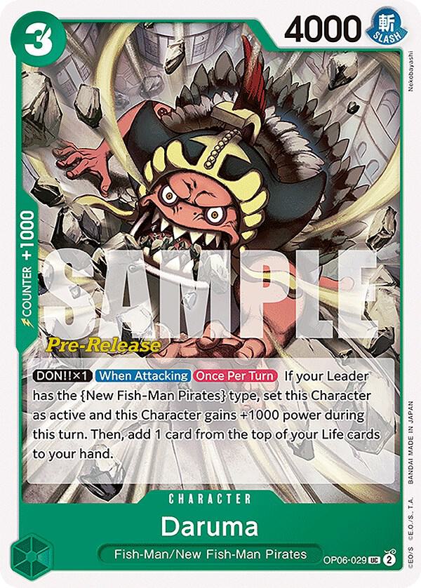 Daruma OP06-029 card from Wings of the Captain Pre-Release Cards