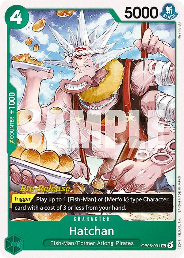 Hatchan OP06-031 card from Wings of the Captain Pre-Release Cards
