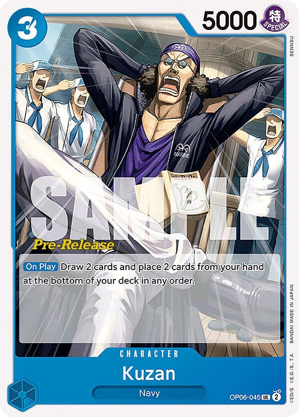 Kuzan OP06-045 card from Wings of the Captain Pre-Release Cards