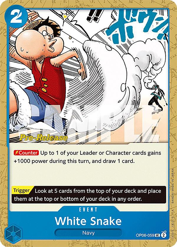 White Snake OP06-059 card from Wings of the Captain Pre-Release Cards