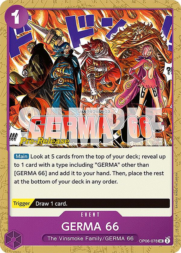 GERMA 66 OP06-078 card from Wings of the Captain Pre-Release Cards