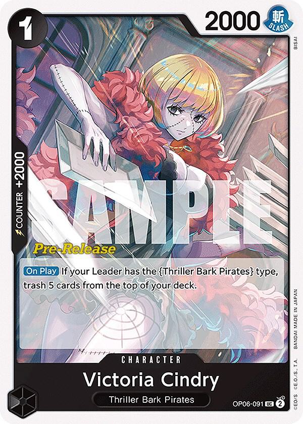 Victoria Cindry OP06-091 card from Wings of the Captain Pre-Release Cards