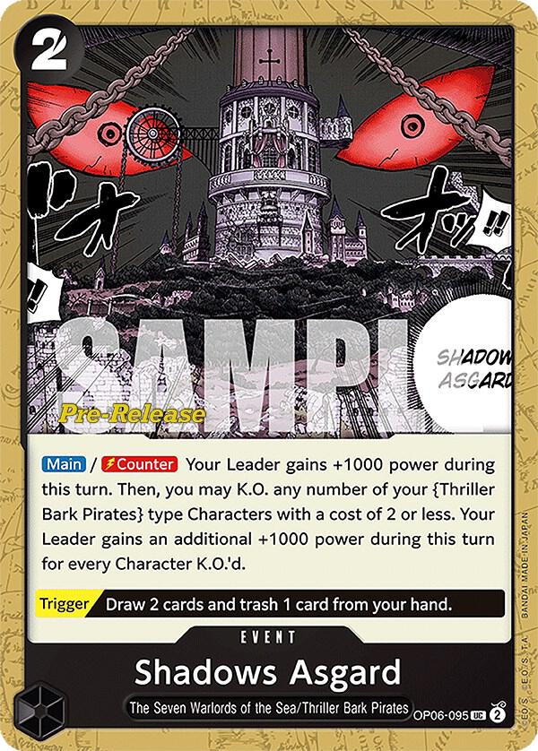 Shadows Asgard OP06-095 card from Wings of the Captain Pre-Release Cards
