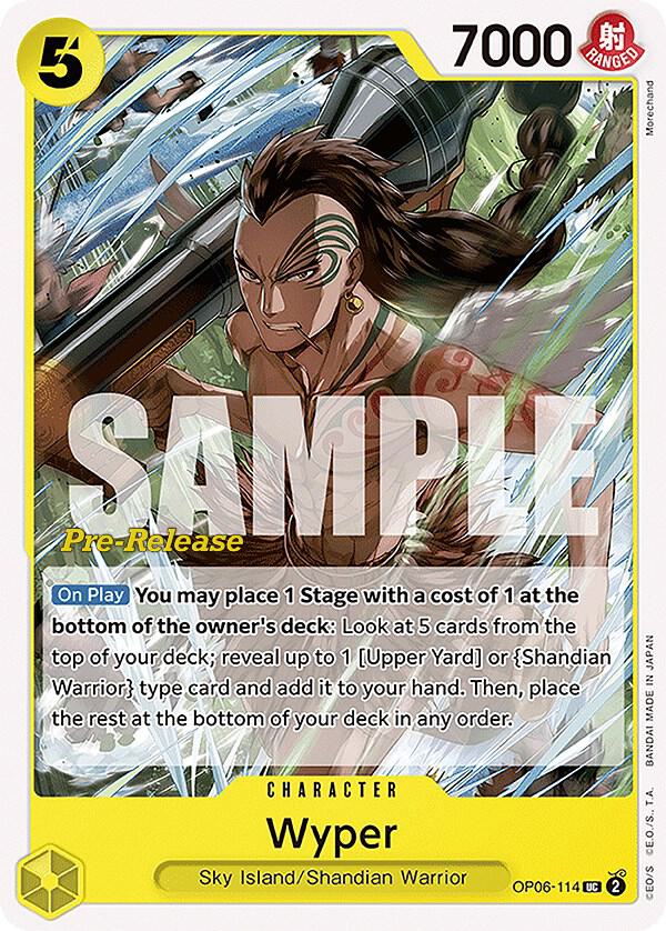 Wyper OP06-114 card from Wings of the Captain Pre-Release Cards