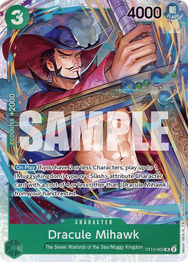 Dracule Mihawk ST12-003 card from Starter Deck 12: Zoro and Sanji