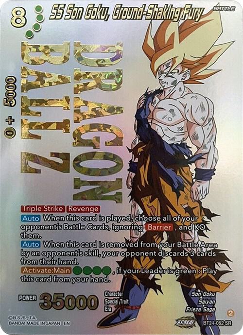 SS Son Goku, Ground-Shaking Fury (Collector Booster Holo) BT24-062 card from Beyond Generations
