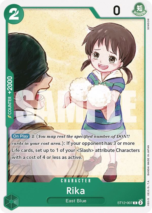 Rika ST12-007 card from Starter Deck 12: Zoro and Sanji