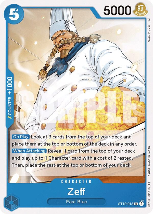 Zeff ST12-013 card from Starter Deck 12: Zoro and Sanji