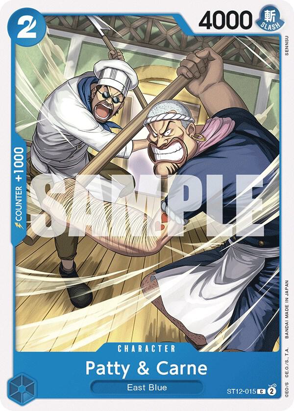 Patty & Carne ST12-015 card from Starter Deck 12: Zoro and Sanji