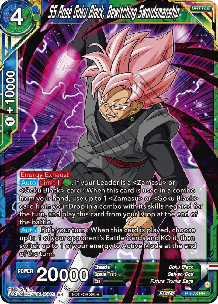 SS Rose Goku Black, Bewitching Swordsmanship (Zenkai Series Tournament Pack Vol.7) P-578 card from Tournament Promotion Cards