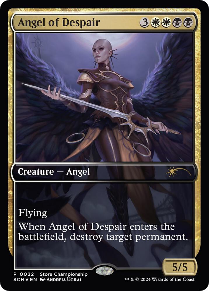 Angel of Despair 22 card from Game Day & Store Championship Promos