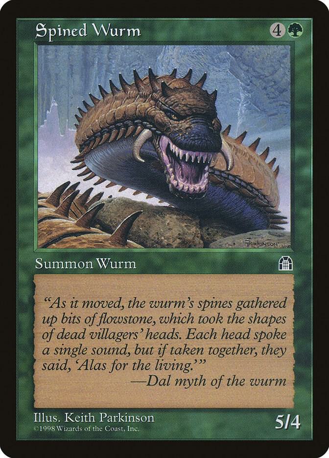 Spined Wurm card from Stronghold