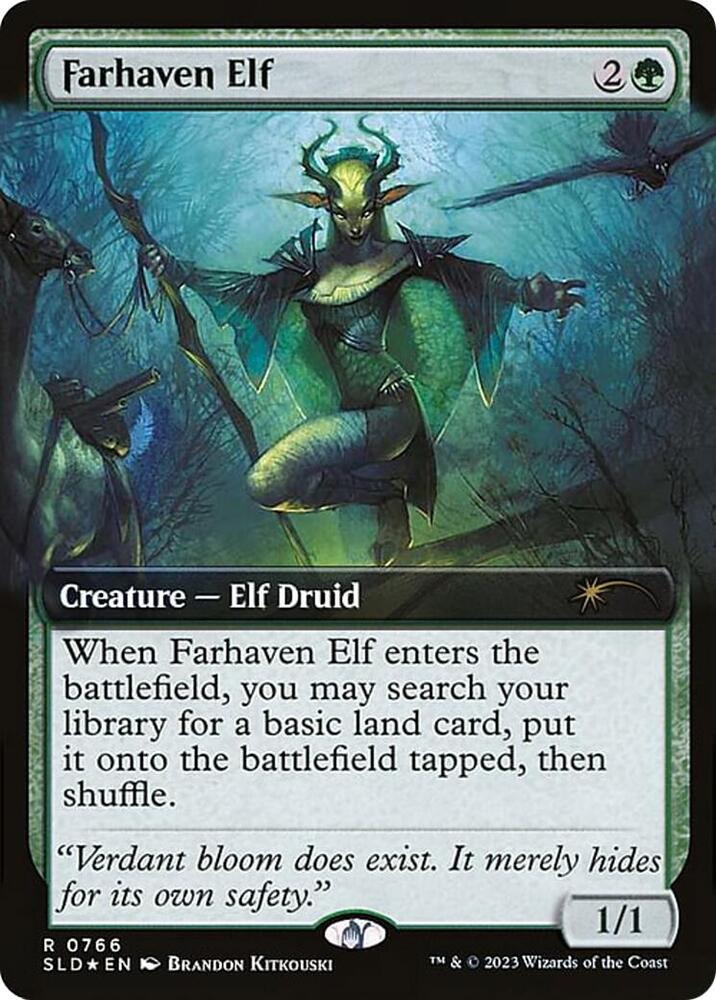 Farhaven Elf (Extended Art) 766 card from Secret Lair Drop Series