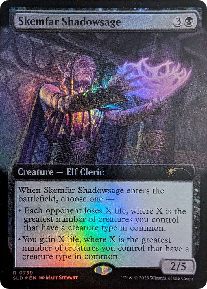 Skemfar Shadowsage (Extended Art) 759 card from Secret Lair Drop Series