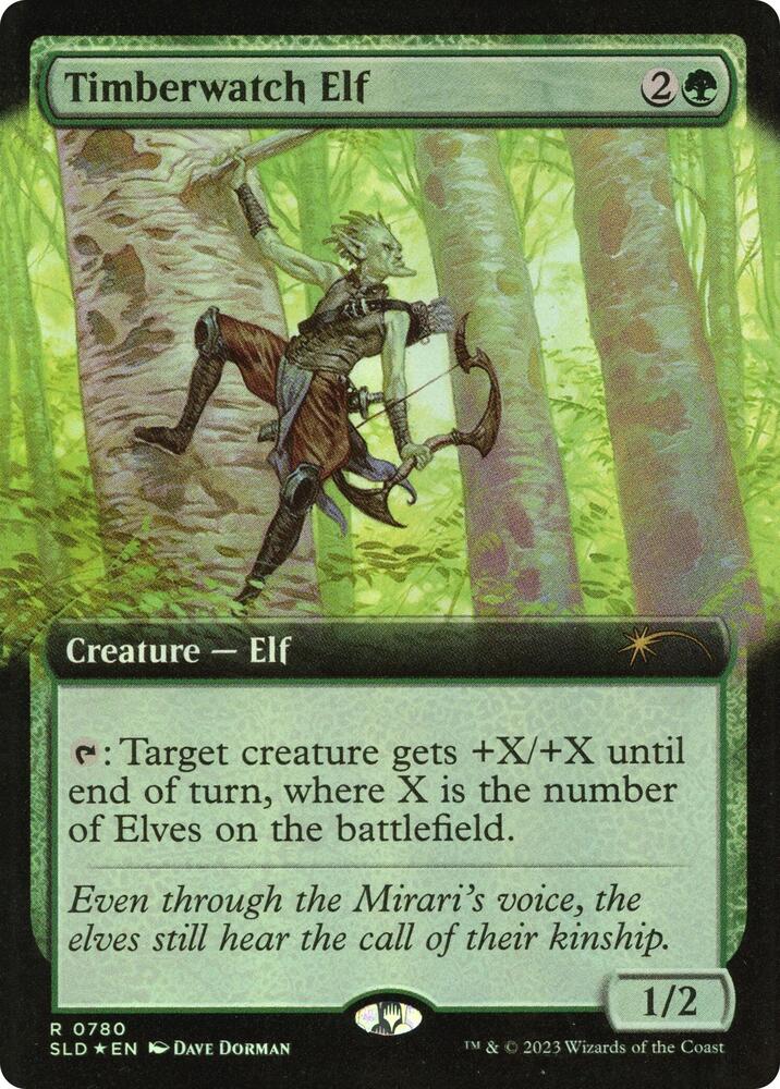 Timberwatch Elf (Extended Art) 780 card from Secret Lair Drop Series