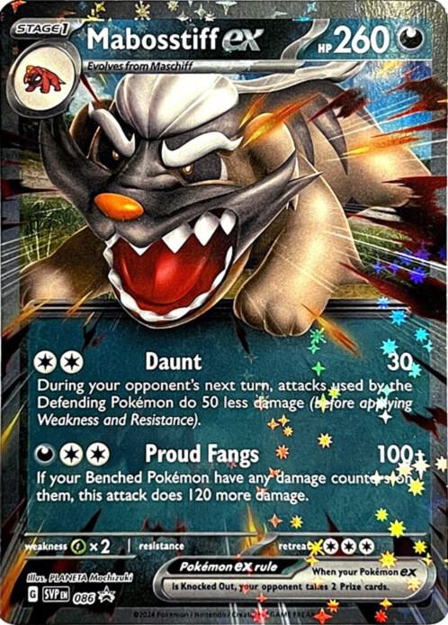 Mabosstiff ex 086 card from SV: Scarlet & Violet Promo Cards