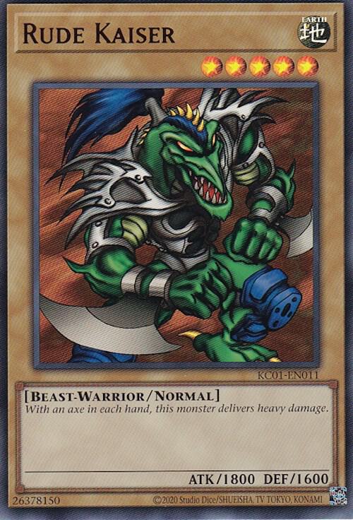 Rude Kaiser KC01-EN011 card from 25th Anniversary Ultimate Kaiba Set