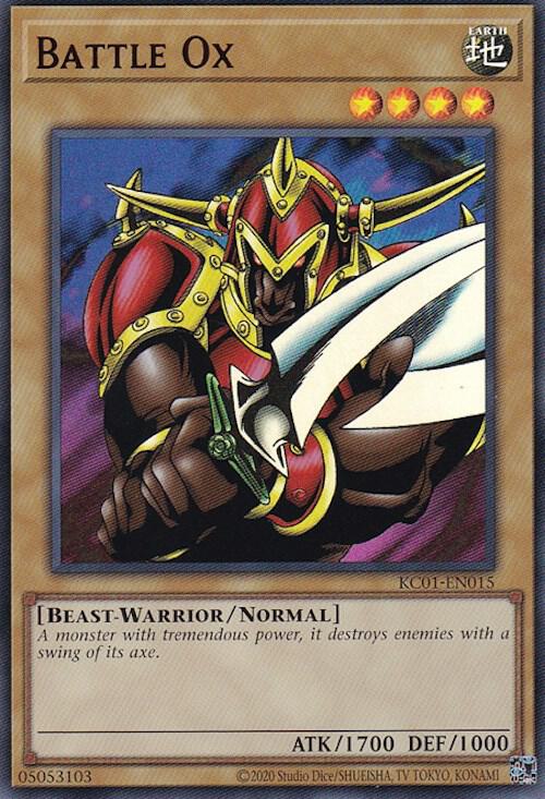 Battle Ox KC01-EN015 card from 25th Anniversary Ultimate Kaiba Set