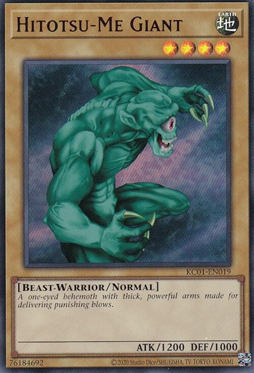 Hitotsu-Me Giant KC01-EN019 card from 25th Anniversary Ultimate Kaiba Set