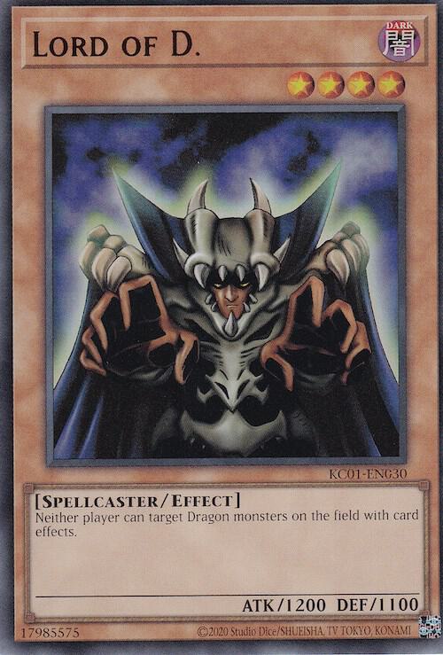 Lord of D. KC01-EN030 card from 25th Anniversary Ultimate Kaiba Set