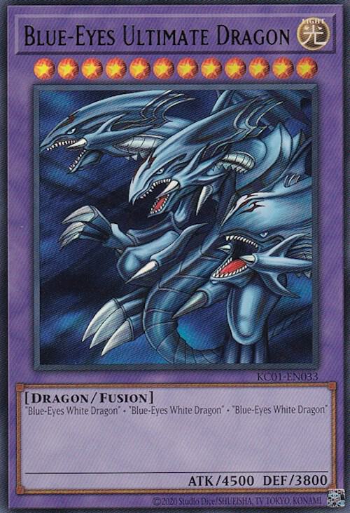 Blue-Eyes Ultimate Dragon KC01-EN033 card from 25th Anniversary Ultimate Kaiba Set