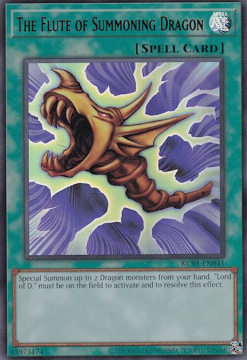 The Flute of Summoning Dragon KC01-EN041 card from 25th Anniversary Ultimate Kaiba Set