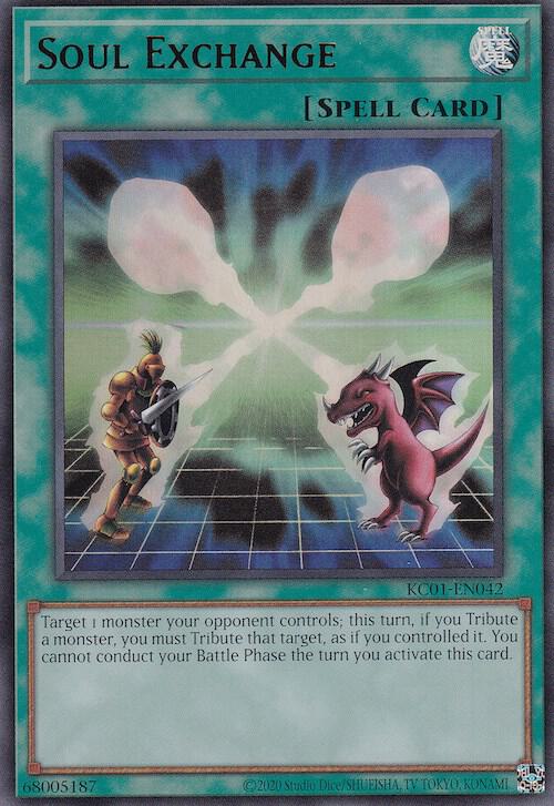 Soul Exchange KC01-EN042 card from 25th Anniversary Ultimate Kaiba Set