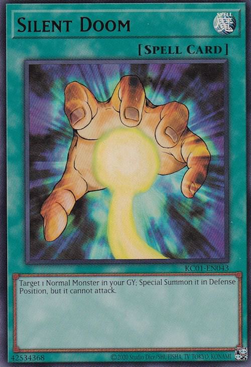 Silent Doom KC01-EN043 card from 25th Anniversary Ultimate Kaiba Set