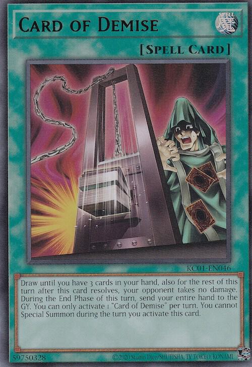 Card of Demise KC01-EN046 card from 25th Anniversary Ultimate Kaiba Set