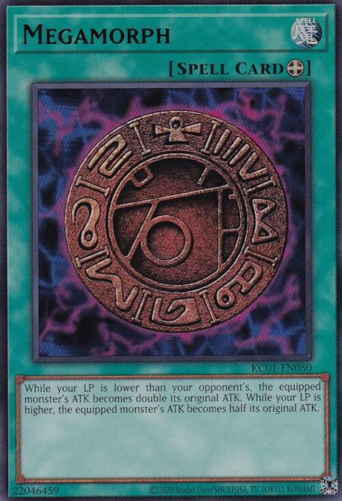 Megamorph KC01-EN050 card from 25th Anniversary Ultimate Kaiba Set
